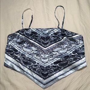 Rue21 Blue and White Paisley Camisole